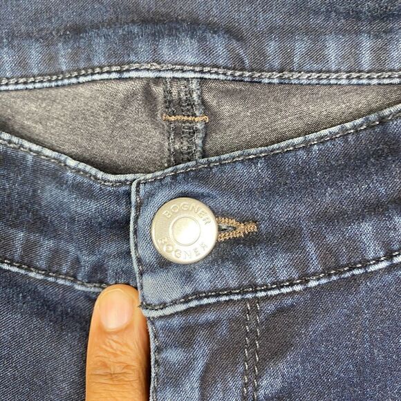 Bogner Women's Jeans Dark Blue Loose Fit High Rise Straight Leg Size US-10 Denim - Picture 4 of 12